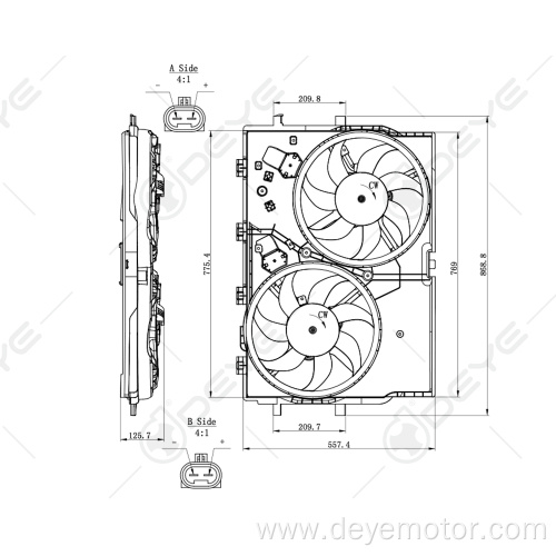 8EW351040-611 1362916080 069422577010 Motor fan cooling